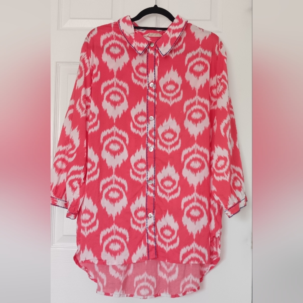 Soft Surroundings Maya coral shirt